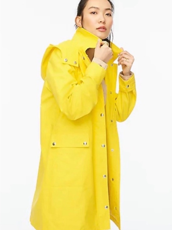 J. Crew Jackets & Blazers - Bright Yellow Raincoat with Snap Front